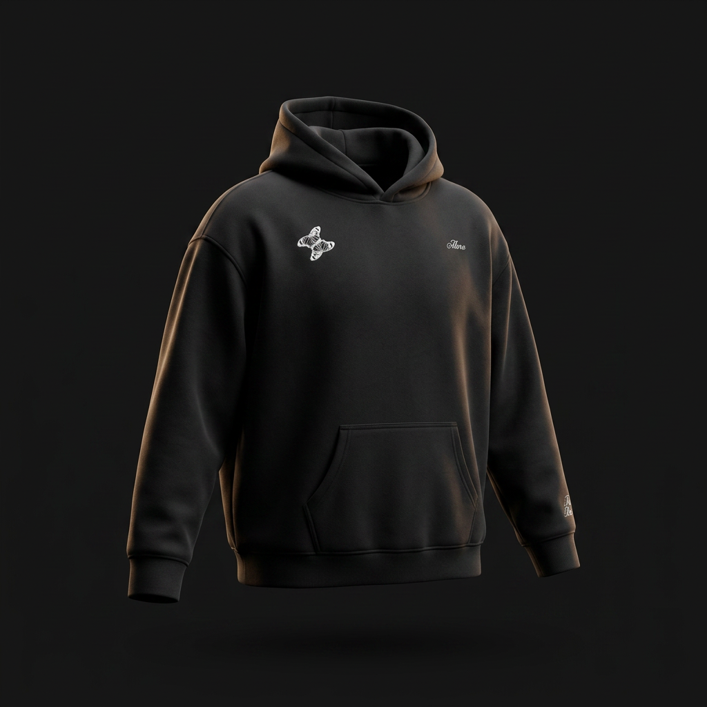 AURA / 090 — OVERSIZE FLEECED HOODIE 02