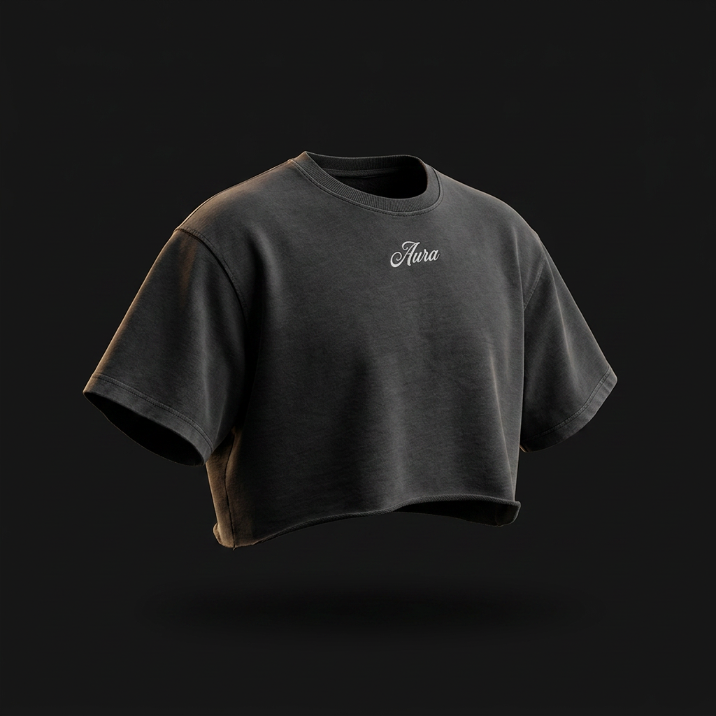 AURA / 043 — DUST EDGE CROP TEE